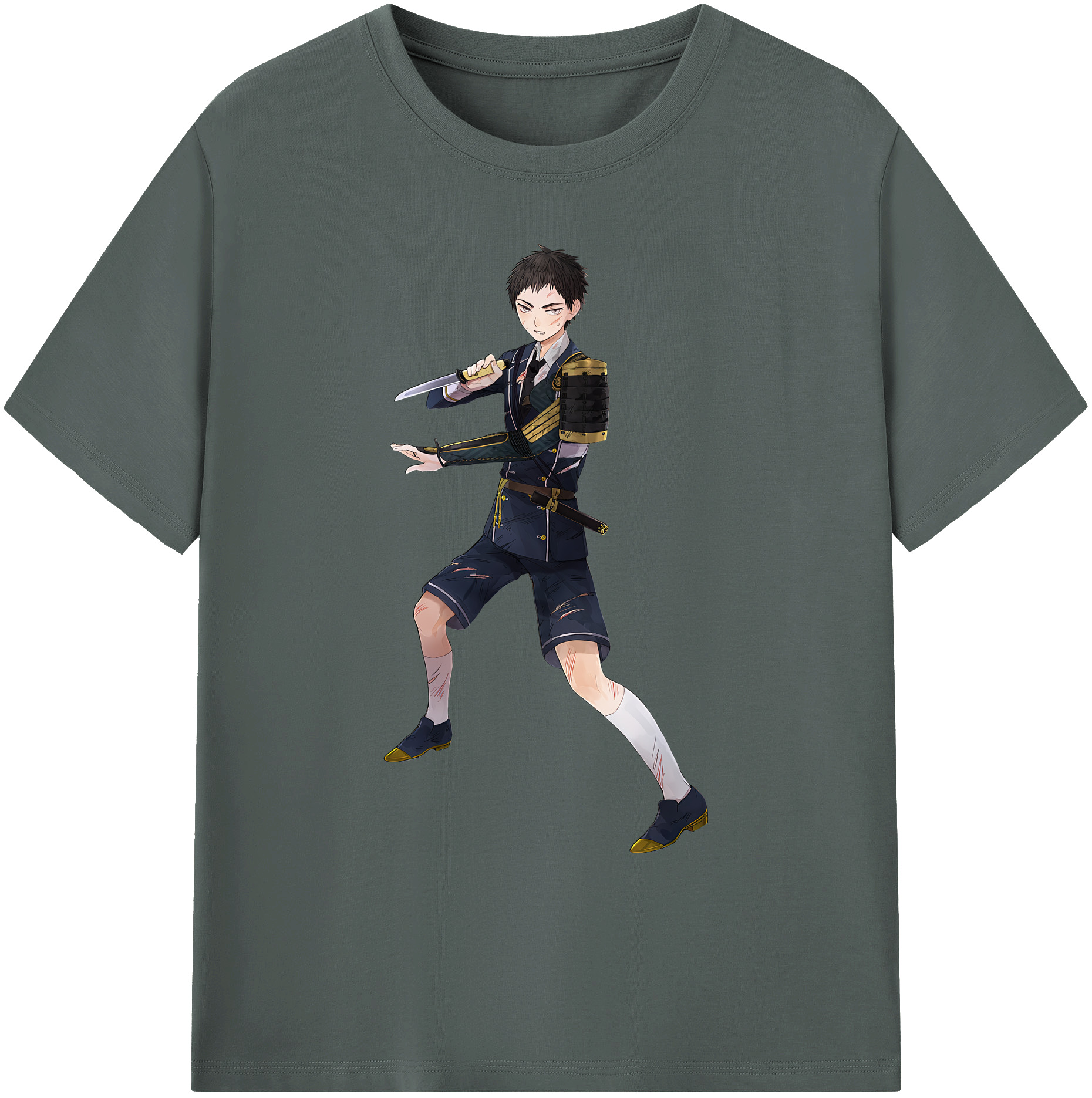 （画像用） 刀剣乱舞 Touken Ranbu 綿100％ メンズ半袖Tシャツ｜肌触りやわらか＆通気性